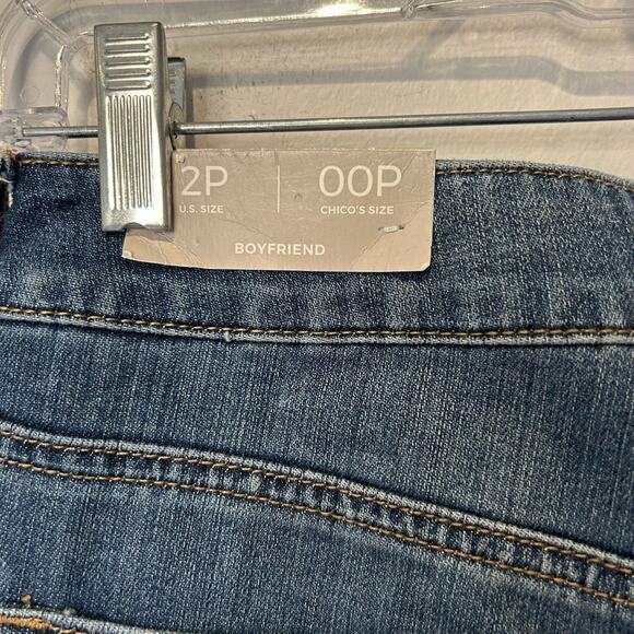 NWT Chico's Womens Jeans Boyfriend Ankle US Size 2P Chico's Sz 00P Straight Leg - Picture 5 of 5